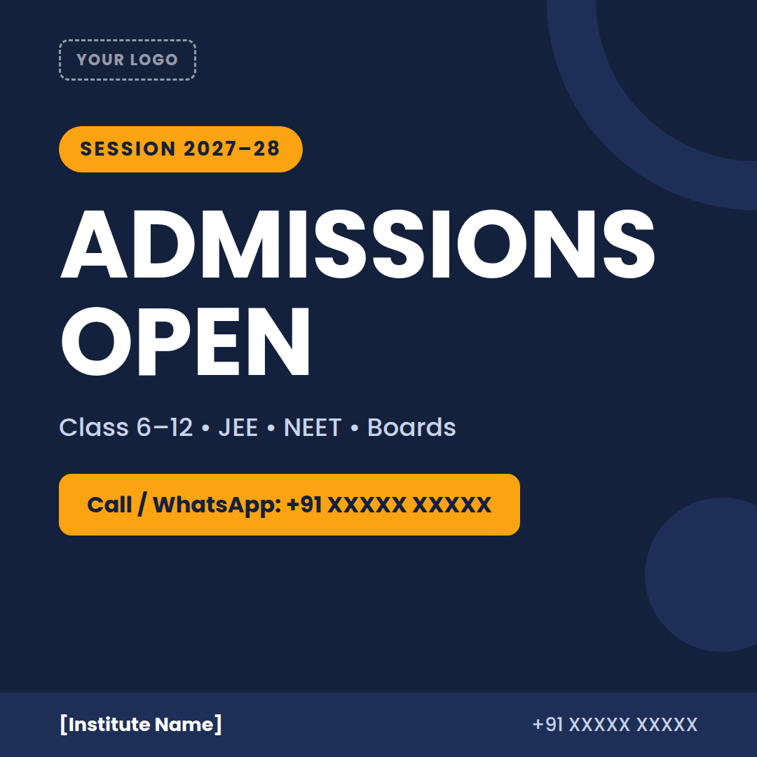 AI Admission Marketing Kit for Coaching Institutes – 30 Canva Posts