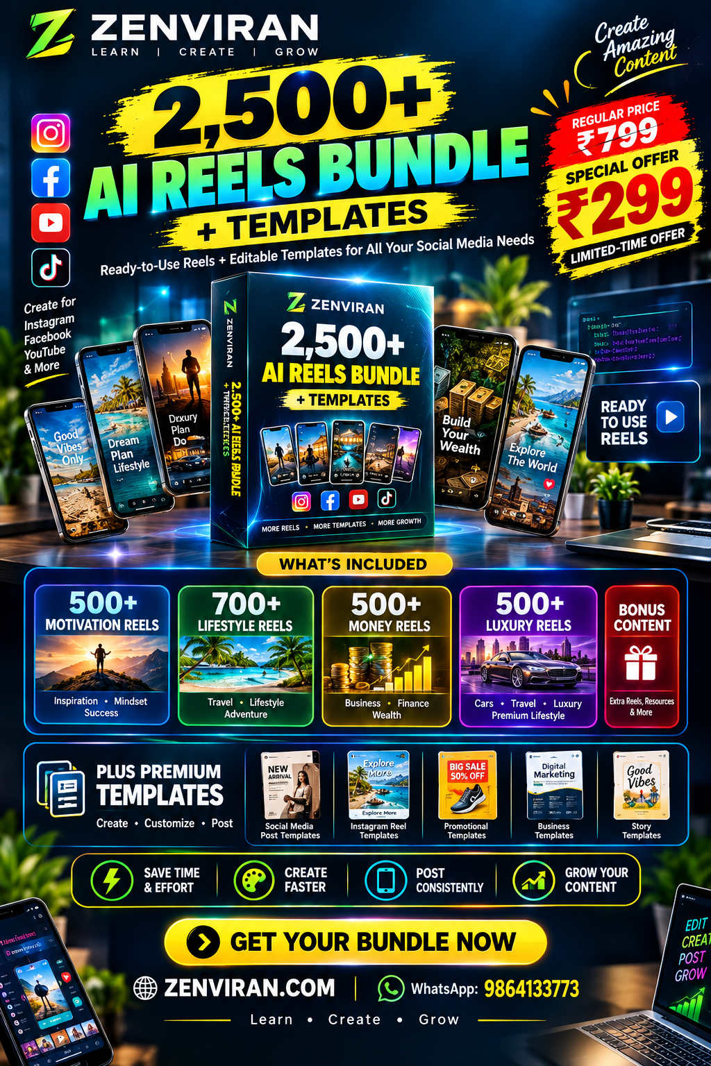 🚀AI Reels Bundle 2,500🚀