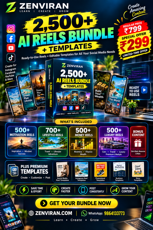 🚀AI Reels Bundle 2,500🚀