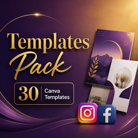 Social Media Marketing Templates Pack — 30 Ready-to-Use Canva Templates